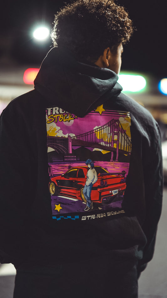 R34 Skyline Black Hoodie